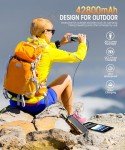 Solar Power Bank with 42800mAh Capacity and Flashlight