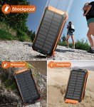 36000mAh Solar Power Bank with Dual Flashlights