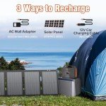 300W Portable Solar Generator with 60W Panel