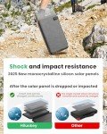 Hiluckey 25000mAh Solar Power Bank with 4 Panels