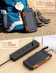 Solar Power Bank with 42800mAh Capacity and Flashlight