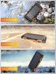 Solar Power Bank with 42800mAh Capacity and Flashlight