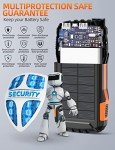 Solar Power Bank with 42800mAh Capacity and Flashlight