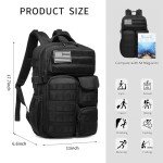 Wotony Men's Waterproof Tactical Backpack with Pockets