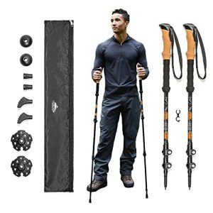 Adjustable Aluminum Trekking Poles with Cork Grip