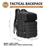 Gracedon 45L Tactical Backpack for Camping and Travel