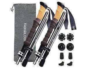 Ultralight Collapsible Trekking Poles with Cork Handles