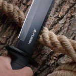 FLISSA 15-Inch Tactical Survival Knife with Sheath