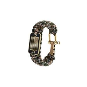 Patriotic Paracord Survival Bracelet with Multi-Tool