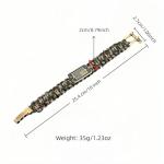 Patriotic Paracord Survival Bracelet with Multi-Tool