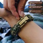 Patriotic Paracord Survival Bracelet with Multi-Tool