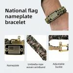 Patriotic Paracord Survival Bracelet with Multi-Tool