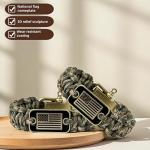 Patriotic Paracord Survival Bracelet with Multi-Tool