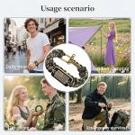 Patriotic Paracord Survival Bracelet with Multi-Tool