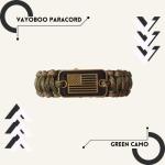 VAYOBOO Tactical Paracord Bracelet with USA Flag