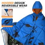 IcthyoStride Waterproof Camping Blanket with Hood