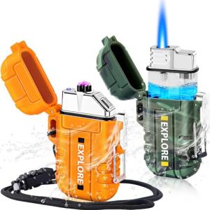 LcFun Waterproof Dual Arc Plasma Lighters - 2 Pack