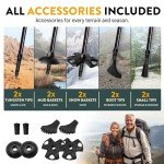 Hiker Hunger Collapsible Carbon Fiber Trekking Poles