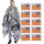 10 Pack Mylar Thermal Survival Blankets 82"x64