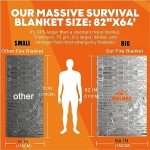 10 Pack Mylar Thermal Survival Blankets 82"x64