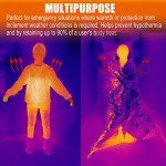 10 Pack Mylar Thermal Survival Blankets 82"x64