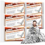 Emergency Thermal Blanket 5-Pack for Survival Gear