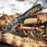 Tactical Pocket Knife with Fire Starter & Whistle