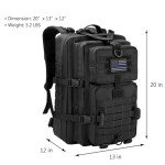 Hannibal Tactical MOLLE Black Assault Backpack