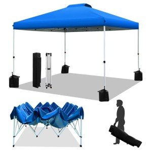 WEIZE 10x10ft Pop Up Canopy Tent with Accessories