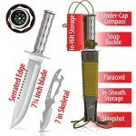 Maxam 12-Piece Survival Knife Set for Outdoors