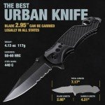 Compact EDC Pocket Knife with Serrated Blade