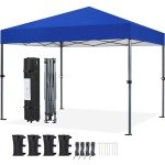 Yaheetech Instant Pop Up Canopy Tent - 10x10 Blue