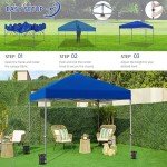 Yaheetech Instant Pop Up Canopy Tent - 10x10 Blue