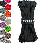 1000lb Heavy Duty Black Paracord Rope, 100FT