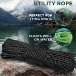 TECEUM Heavy-Duty Utility Rope – Black, 90 FT/150 FT