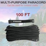 VVAAGG 550 Paracord 100FT Heavy-Duty Camping Rope