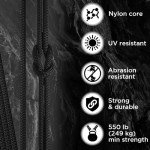 TECEUM 100ft 550 Paracord - Black Tactical Rope