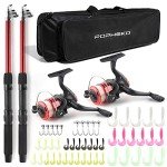 2PCS Collapsible Fishing Pole and Reel Combo