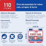 Comprehensive 110-Piece First Aid Kit for Emergencies