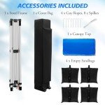 WEIZE 10x10ft Pop Up Canopy Tent with Accessories