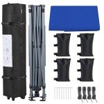 Yaheetech Instant Pop Up Canopy Tent - 10x10 Blue