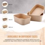Kraft Paper Takeaway Boxes with Lids