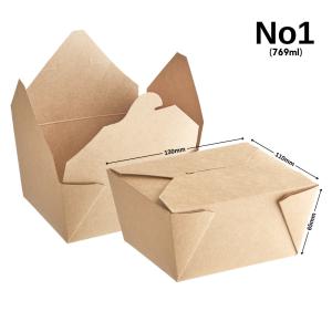 Brown Kraft Takeaway Boxes for Food Service