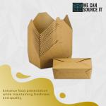 Kraft Leakproof Biodegradable Takeaway Food Boxes