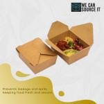 Kraft Leakproof Biodegradable Takeaway Food Boxes