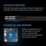 AC Infinity CONTROLLER 79 PRO, WiFi Outlet Controller, Independent Programs for Two Devices, Wall Hang Digital Thermostat with Temperature, Humidity, VPD, & Timer Controls, For Seed Starting Heat Mats