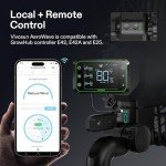 VIVOSUN 2-Pack AeroWave E6 Black, GrowHub Controller E42A & USB-C Splitter Kit, Grow Tent Clip-on Fan 6” with EC Motor, Smart Environmental WiFi-Controller & Compatible 2-in-1 Type C Splitter