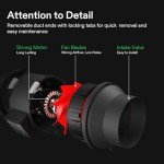 VIVOSUN Ventilation Kit 4 Inch 190 CFM Inline Duct Fan with 4"x 12" Carbon Filter Odor Control System with Australia Virgin Charcoal for Grow Tent Ventilation