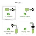 VIVOSUN Ventilation Kit 4 Inch 190 CFM Inline Duct Fan with 4"x 12" Carbon Filter Odor Control System with Australia Virgin Charcoal for Grow Tent Ventilation