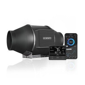 AC Infinity CLOUDLINE PRO T4, Quiet 4” Inline Duct Fan with Temperature Humidity VPD Controller, WiFi Integrated App Control - Ventilation Exhaust Fan for Heating Cooling, Grow Tents, Hydroponics